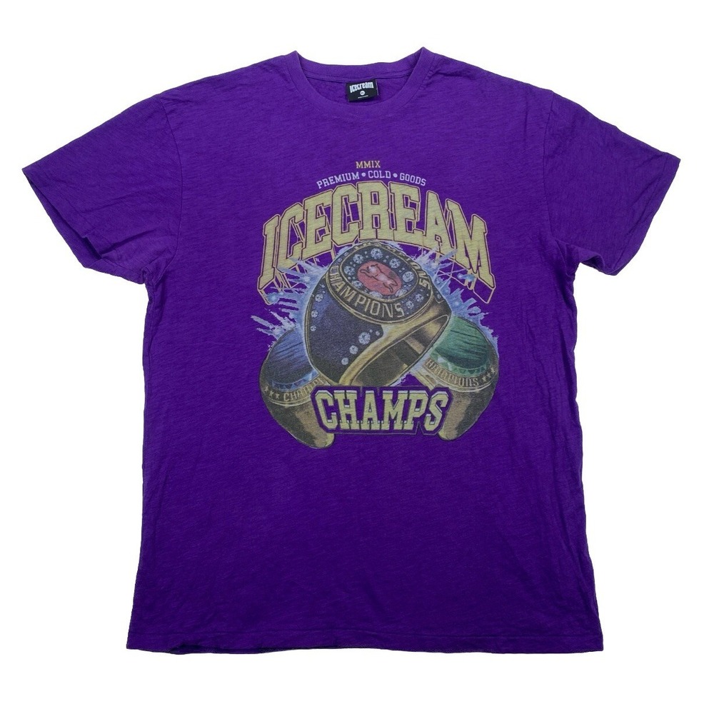 Billionaire Boys Club Ice Cream‎ Champs Champion Ring T-Shirt Purple Size XL